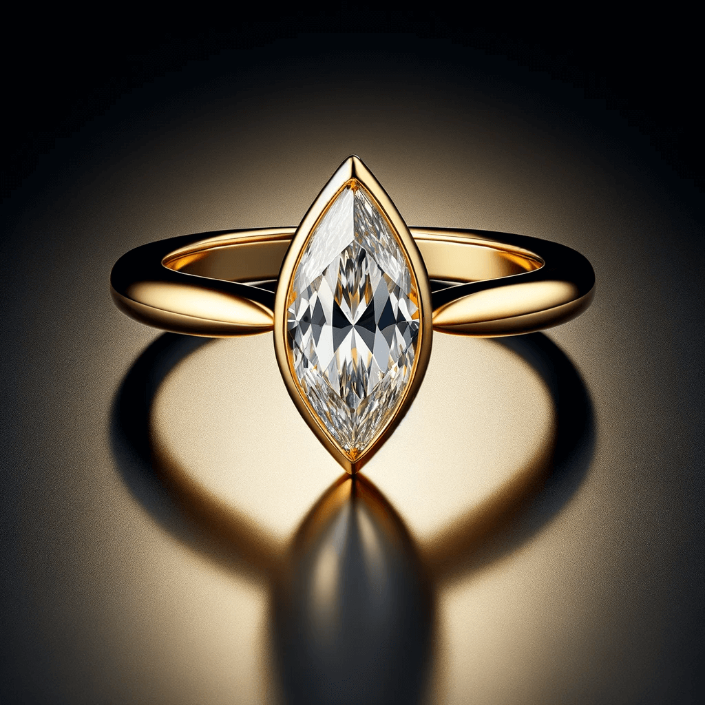Anillo de diamante de oro
